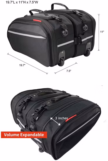 Wasserdichte Trolley-Motorrad-Satteltasche, Packtaschen für Sportfahrräder